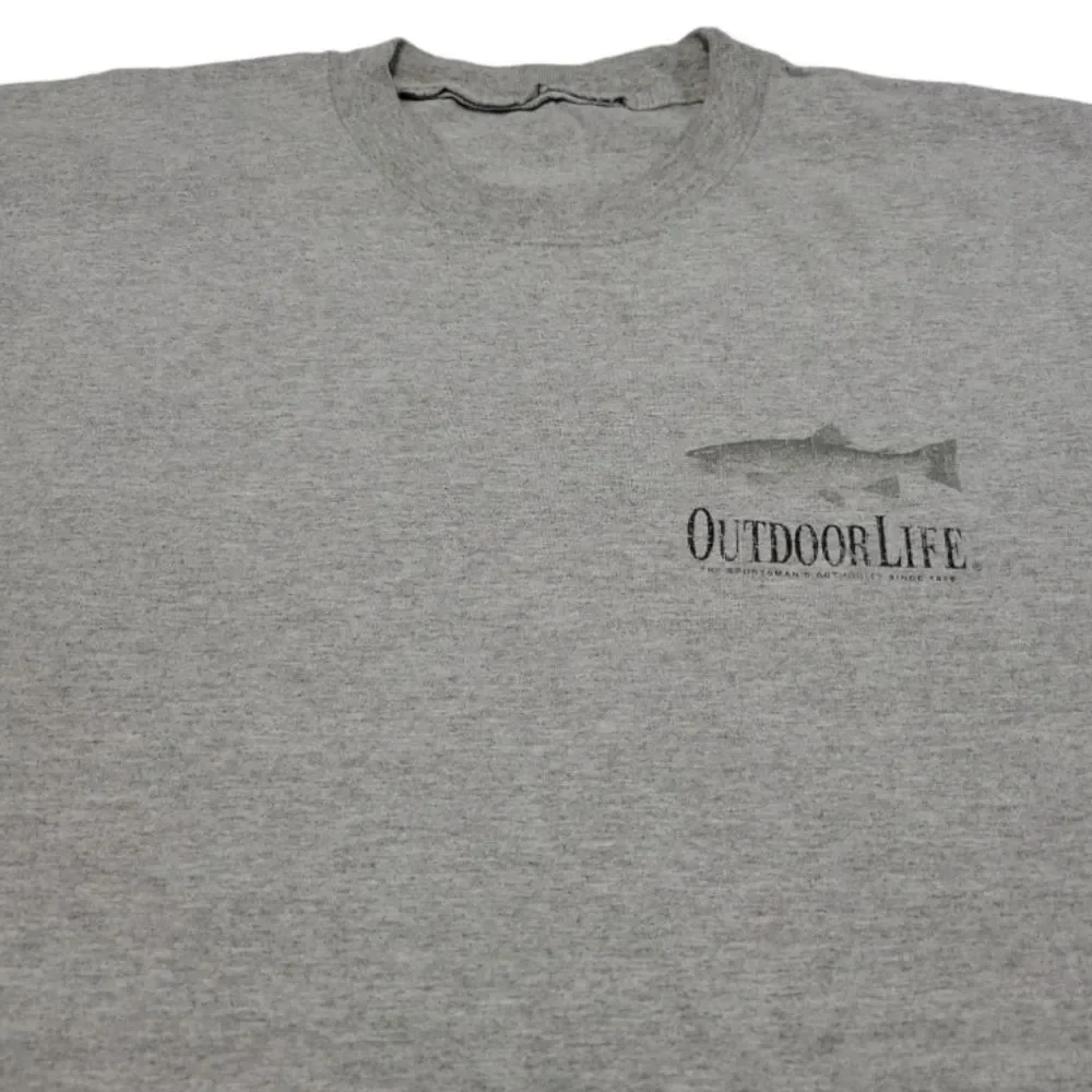 Vintage Outdoor Life Shirt Size XL Rainbow Trout Graphic Tee Graphic Print Shirt